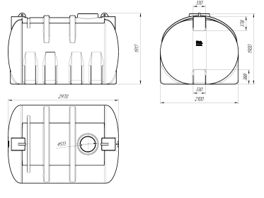 Емкость горизонтальная 8000л